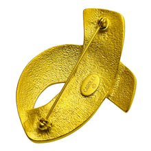 Load image into Gallery viewer, CAROLEE signed matte gold modernist sbstract designer brooch
