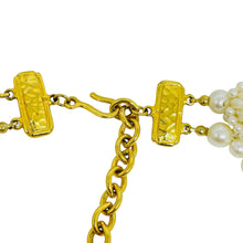 Load image into Gallery viewer, CAROLEE signed vintage gold tone faux pearl multi strand designer necklace
