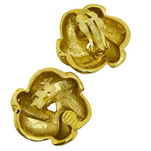 Load image into Gallery viewer, CAROLEE vintage gold tone faux pearls etruscan designer clip on earrings
