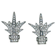 Load image into Gallery viewer, CHRISTIAN DIOR signed silver tone vintage crystals designer post earrings
