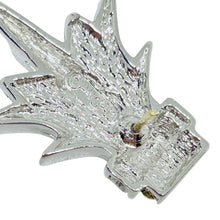 Load image into Gallery viewer, CHRISTIAN DIOR signed silver tone vintage crystals designer post earrings
