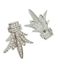 Load image into Gallery viewer, CHRISTIAN DIOR signed silver tone vintage crystals designer post earrings
