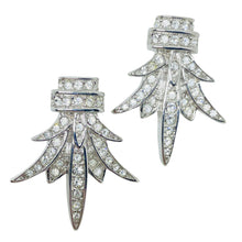 Load image into Gallery viewer, CHRISTIAN DIOR signed silver tone vintage crystals designer post earrings
