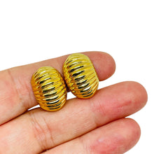 Load image into Gallery viewer, CHRISTIAN DIOR signed vintage gold plated designer clip on earrings
