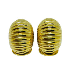 Load image into Gallery viewer, CHRISTIAN DIOR signed vintage gold plated designer clip on earrings

