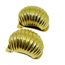 Load image into Gallery viewer, CHRISTIAN DIOR signed vintage gold plated designer clip on earrings
