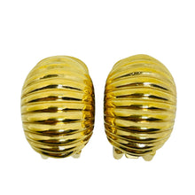 Load image into Gallery viewer, CHRISTIAN DIOR signed vintage gold plated designer clip on earrings
