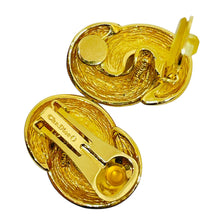 Load image into Gallery viewer, CHRISTIAN DIOR signed vintage gold plated massive designer clip on earrings
