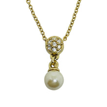 Load image into Gallery viewer, CHRISTIAN DIOR vintage nwt gold plated crystal pearl designer necklace

