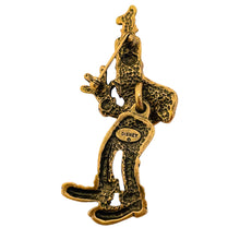 Load image into Gallery viewer, DISNEY signed goofy gold tone designer brooch
