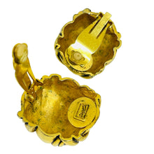 Load image into Gallery viewer, DIVA signed vintage matte gold tone massive designer clip on earrings
