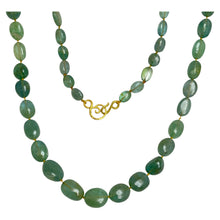 Load image into Gallery viewer, DOROTA LASAK 22k gold emerald beaded necklace
