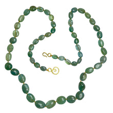 Load image into Gallery viewer, DOROTA LASAK 22k gold emerald beaded necklace
