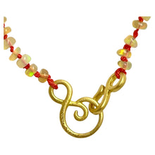 Load image into Gallery viewer, DOROTA LASAK 22k gold fire opal beaded necklace
