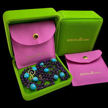 Load image into Gallery viewer, DOROTA LASAK 22k gold turquoise amethyst beaded necklace
