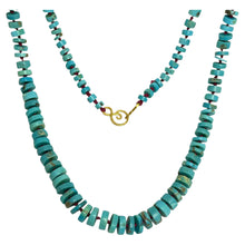 Load image into Gallery viewer, DOROTA LASAK 22k gold turquoise beaded necklace
