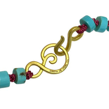 Load image into Gallery viewer, DOROTA LASAK 22k gold turquoise beaded necklace
