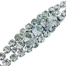 Load image into Gallery viewer, EISENBERG signed vintage silver tone rhinestone designer bracelet
