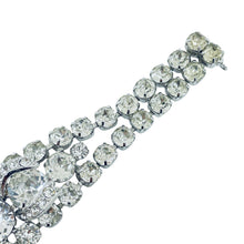 Load image into Gallery viewer, EISENBERG signed vintage silver tone rhinestone designer bracelet
