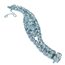 Load image into Gallery viewer, EISENBERG signed vintage silver tone rhinestone designer bracelet
