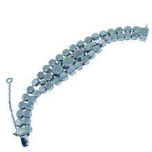 Load image into Gallery viewer, EISENBERG signed vintage silver tone rhinestone designer bracelet
