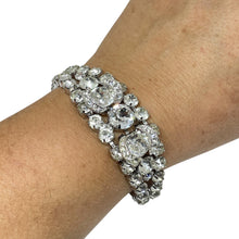 Load image into Gallery viewer, EISENBERG signed vintage silver tone rhinestone designer bracelet
