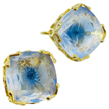 Load image into Gallery viewer, EMMONS signed vintage gold tone glass designer pierced earrings
