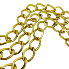 Load image into Gallery viewer, ERICKSON BEAMON signed gold tone glass massive chain designer bracelet
