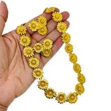 Load image into Gallery viewer, ESCADA Made in FRANCE signed vintage gold flowers designer necklace earrings set
