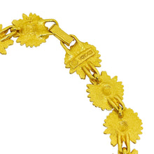 Load image into Gallery viewer, ESCADA Made in FRANCE signed vintage gold flowers designer necklace earrings set
