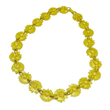 Load image into Gallery viewer, ESCADA Made in FRANCE signed vintage gold flowers designer necklace earrings set
