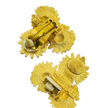 Load image into Gallery viewer, ESCADA Made in FRANCE signed vintage gold flowers designer necklace earrings set
