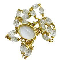 Load image into Gallery viewer, FARRAH signed gold tone crystal designer necklace
