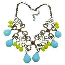 Load image into Gallery viewer, GERARD YOSCA vintage signed bronze tone glass beads designer necklace
