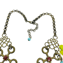 Load image into Gallery viewer, GERARD YOSCA vintage signed bronze tone glass beads designer necklace
