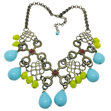 Load image into Gallery viewer, GERARD YOSCA vintage signed bronze tone glass beads designer necklace
