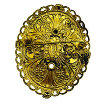 Load image into Gallery viewer, GERMANY signed vintage gold cameo designer brooch
