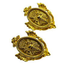 Load image into Gallery viewer, GINNIE JOHANSEN signed vintage gold designer earrings
