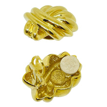 Load image into Gallery viewer, GIVENCHY Paris New York signed vintage gold tone designer clip on earrings
