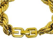 Load image into Gallery viewer, GIVENCHY signed gold plated massive twisted rope chain designer necklace
