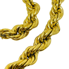 Load image into Gallery viewer, GIVENCHY signed gold plated massive twisted rope chain designer necklace
