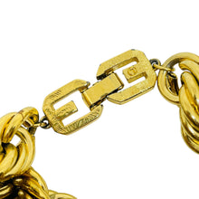 Load image into Gallery viewer, GIVENCHY signed gold plated massive twisted rope chain designer necklace

