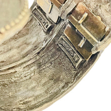 Load image into Gallery viewer, GRAZIANO signed vintage massive silver tone faux carnelian cuff bracelet
