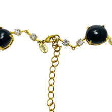 Load image into Gallery viewer, Gold tone glass designer runway necklace
