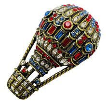 Load image into Gallery viewer, HEIDI DAUS gold tone swarovski crystals hot air balloon designer brooch
