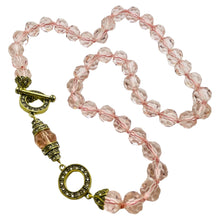 Load image into Gallery viewer, HEIDI DAUS signed gold tone crystal beaded designer necklace
