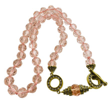 Load image into Gallery viewer, HEIDI DAUS signed gold tone crystal beaded designer necklace

