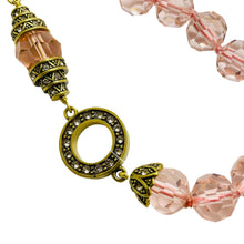 Load image into Gallery viewer, HEIDI DAUS signed gold tone crystal beaded designer necklace
