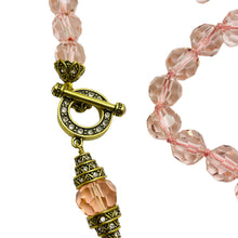 Load image into Gallery viewer, HEIDI DAUS signed gold tone crystal beaded designer necklace
