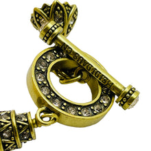 Load image into Gallery viewer, HEIDI DAUS signed gold tone crystal beaded designer necklace
